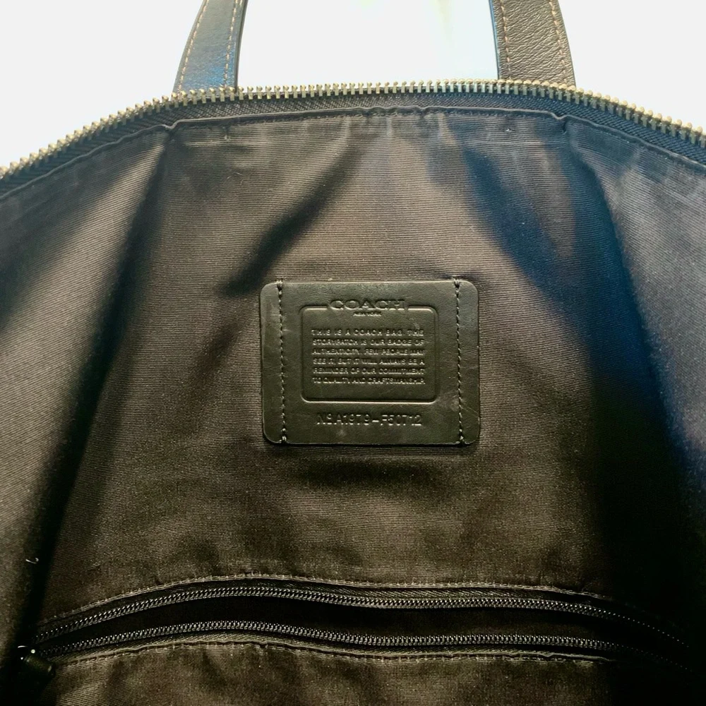 Coach Black Leather Tote Bag